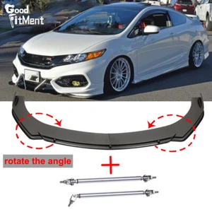 Alerón labial delantero de carbono de 2 puertas para Honda Civic SI Coupe + varillas de puntales - Imagen 1 de 12