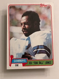 1981 TOPPS ED “TOO TALL” JONES DALLAS COWBOYS FOOTBALL CARD #185 - Picture 1 of 2