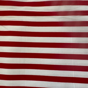 Cotton Quilt Fabric Stripe Red & White Raggedy Ann Legs 32" x 44" Craft #5000 - Picture 1 of 3