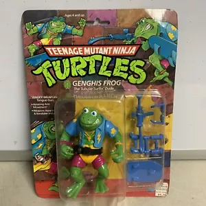 1989 TMNT Genghis Frog 14 Back Series 2 sin usar en caja figura de acción Teenage Mutant Ninja T - Imagen 1 de 12