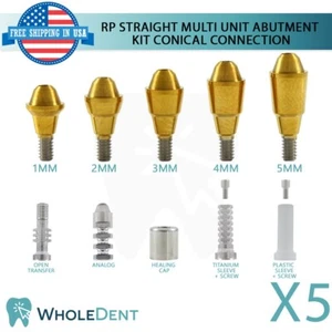 5x RP Conexión Cónica Pilar Recto Multi Unidad Kit Dental - Imagen 1 de 3