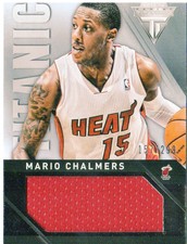 2013-14 Panini Titanium Titanic Threads Jumbo Card #89 Mario Chalmers/299 Jsy