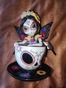 Jasmine Becket-Griffith Sugar Skull-Inspired Teacup Fairies - Picture 1 of 6