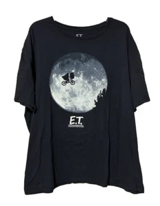 ET Mens Graphic T-Shirt The Extra-Terrestrial Movie Black Universal City Sz 2XL - Picture 1 of 3