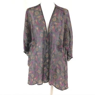 Cárdigan Lularoe para mujer Shirley Kimono Transparente Cachemira Púrpura Talla S Foto 1 de 4