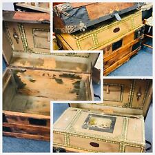 1800's Antique Steamer Trunk-Nicholas Cook Palmer House Storage Coffee Table