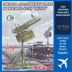 Mitragliatrice antiaerea ""Maxim"" seconda guerra mondiale URSS scala 1/72 kit modello plastica UMT 646 - Foto 1 di 12