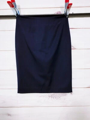 Falda lápiz recta Merona para mujer talla 6 elástica azul cremallera trasera abertura Foto 1 de 4