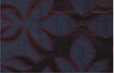 Stunning Holly Hunt fabric with navy and aubergine  - Image 1 of 3