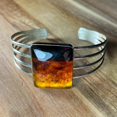 Brazalete vintage Jay King multicolor ámbar plata esterlina hallazgos minos Foto 1 de 4