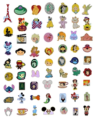 Girl Themed Disney Pin Lot 50 Randomly Assorted Park Trading Pins Brand New - Image 1 of 2