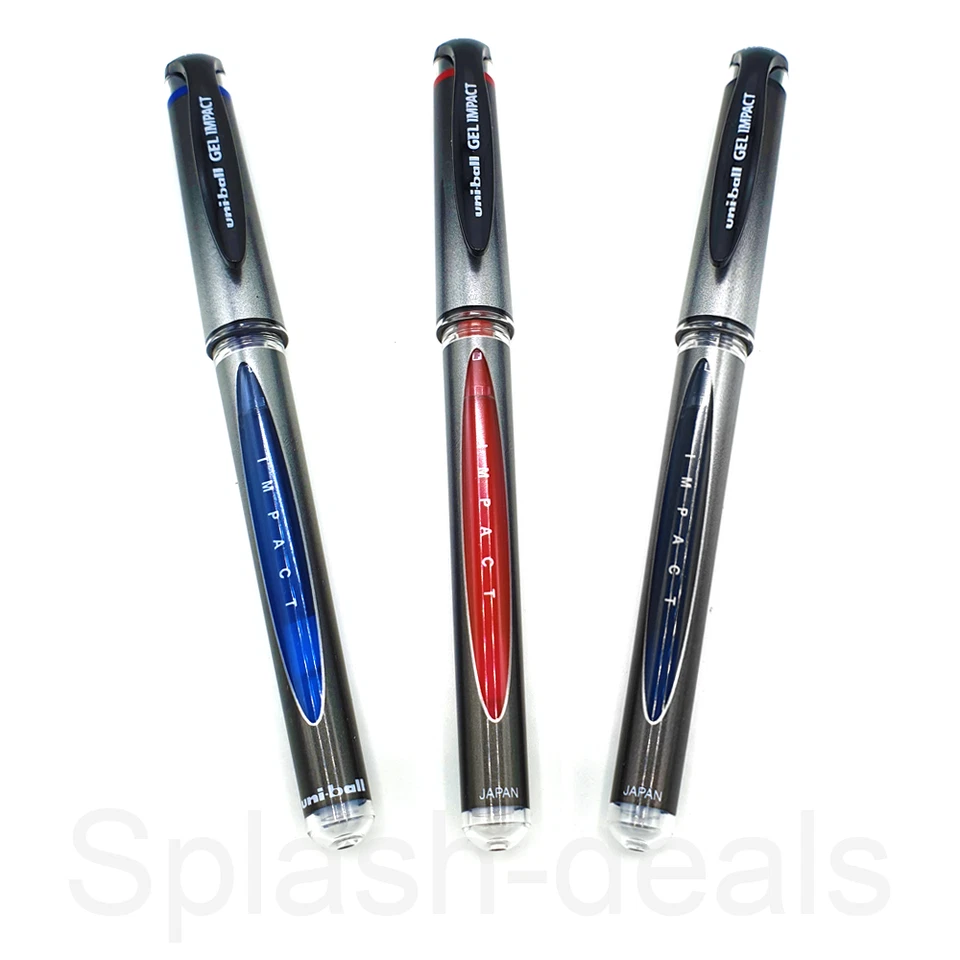 Uni-Ball Signo Gel Impact Rollerball Pen - UM153S Broad Tip 1mm - Black Blue Red