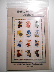 Betty Alderman Design altmodisches SONNENBONNETS Quilt Top Muster 43 x 60 - Bild 1 von 3