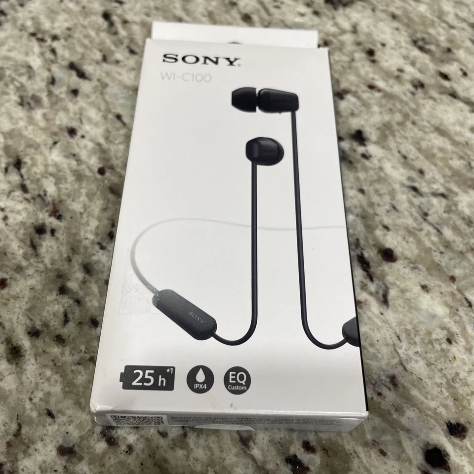 Sony WI-C100 Wireless In ear Bluetooth Headphones - Black - WIC100/B - Image 1 of 1