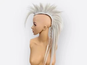Cyberpunk Mohawk Wig | Gothic Punk Cosplay | Alternative Burning Man Headpiece - Picture 1 of 6