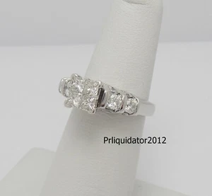 1.75CT Natural Diamond Engagement Anniversary Wedding Ring 14K White Gold Band - Picture 1 of 13