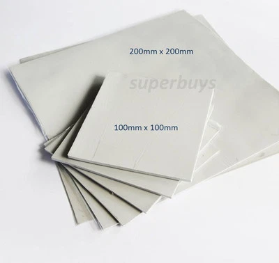 200mm x 200mm x 0.5mm Silicone Thermal Pad Sheet CPU Computer Heat Sink HeatSink - image 1 of 3