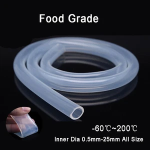 Food Safe Silicone Tube Hose Pipe, ID Ø 0.5mm-25mm All Size, HIGH TEMP 200℃ - Picture 1 of 6