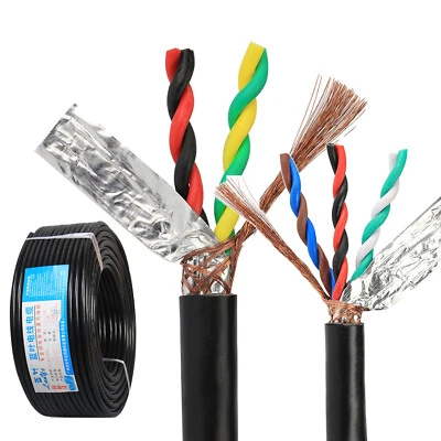 PVC Flexible Wire 2-Core Copper 0.3-2.5mm Shield Signal Electrical Twisted Wires - Image 1 of 4
