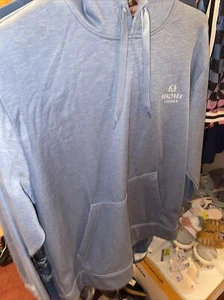 Men’s Realtree Fishing Logo Performance Hoodie Size Medium BLUE Cationic - Picture 1 of 4