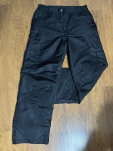 Pulse Mens Large Snow Ski Cargo Pants Black Insulated Lined Winter - Picture 1 of 11