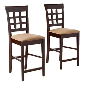 Gabriel Polsterhocker Thekenhöhe Cappuccino und Beige (2er Set) - Bild 1 von 13