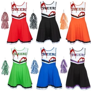 Muerto Animadora Disfraz Mujer Zombie Cheerleader Disfraz de Halloween Trajes - Imagen 1 de 50