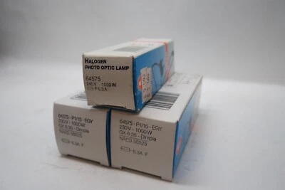 OSRAM 230V 1000W 64575 EGY P1/15 Stage Lighting Bulb Photography Bulb 3 pecs - Image 1 of 4