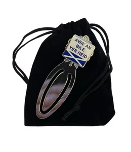 Scottish Slang Awa`an Bile Yer Heid Enamel Crested Bookmark & Gift Bag - Picture 1 of 3