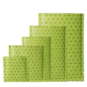 100/500 Green & Black Aluminum Mylar Foil Heat Sealable Packaging Open Fill Bags - Picture 1 of 5