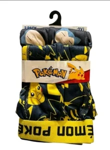 New Pokemon Mens 2 Pack Small Boxer Briefs - Black Yellow Blue. Free shipping. - Picture 1 of 4