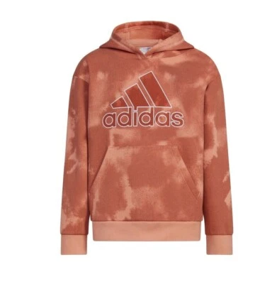 Adidas Boy's Long Sleeve Fluidity Hoodie Pullover-Peach 842-Size Small (8) - Image 1 of 3