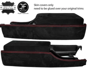 RED STITCH CENTRE CONSOLE SIDE TRIM SUEDE COVER FITS NISSAN 300ZX Z32 90-96 - Picture 1 of 3