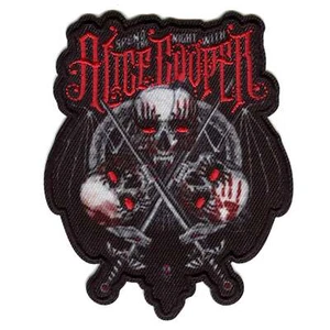 Official Alice Cooper Patch Vampire Skulls Embroidered Iron On - Picture 1 of 2