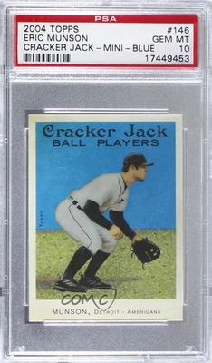 Topps Cracker Jack Mini 2004 azul Eric Munson #146 PSA 10 GEM MT Foto 1 de 2