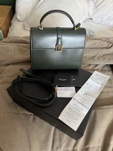 Saint Laurent Green Leather S Top Handle Bag With Cross Body Strap - Picture 1 of 19