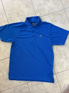 Neu Lacoste Sport Poloshirt Herren Größe Medium Fr 4 Ultra Dry Tennis Golf Blau - Bild 1 von 3