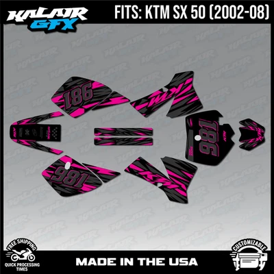Kit de gráficos para KTM 50SX (2002-2008) MINI ADVENTURE PRO SR JR Twitch-Magenta Foto 1 de 4