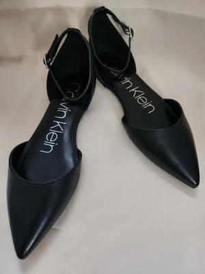 🔥 NUEVO En Caja Calvin Klein KCODEL12 Correa Negra Plana Mujer Talla 6.5 M 599 0422 Foto 1 de 4