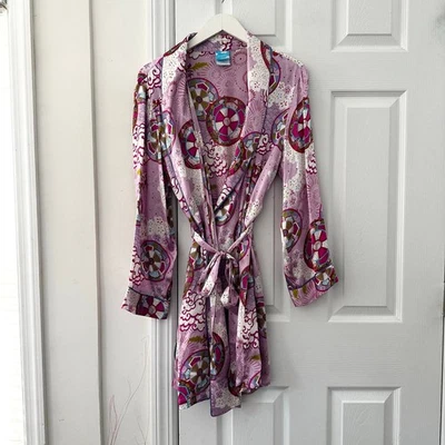 Nick & Nora Silk Purple Eastern Asian Inspired Dragon Chinese New Year Robe S/M - Image 1 of 4