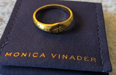 Monica Viander Guiding Star Signet Ring - Size M/6.5 - 18k gold vemeil - Image 1 of 4