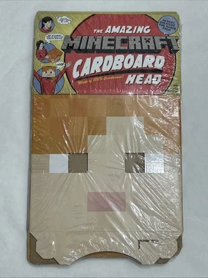 New Jinx Mojang Minecraft Alex Costume Cardboard Head Cosplay Mask Halloween - Image 1 of 4