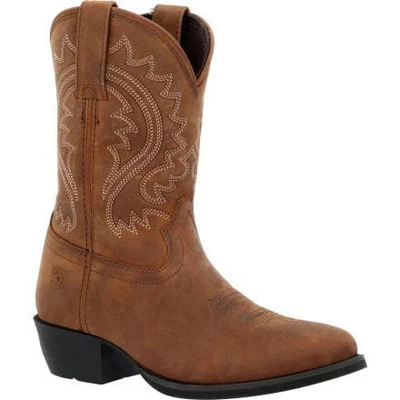 Bota Durango Unissex Big Kids 8" Shyloh Western Frontier Marrom - DBT0250Y, Frente - Imagem 1 de 4
