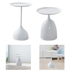 Round Side End Table Drink Desk Decor Minimalistic Ornament Bedside Table for - Picture 1 of 13