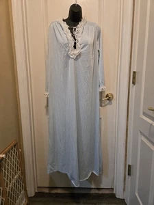 Lencería Saramal Camisón Azul Bebé Manga Larga Encaje Ribete Talla P Pequeño Años 60 - Imagen 1 de 8