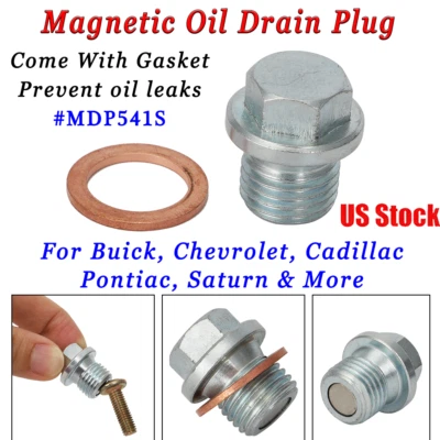 Magnetic Oil Drain Bolt Plug With Gasket For Chevrolet Cruze Sonic Buick MDP541S - Image 1 of 4
