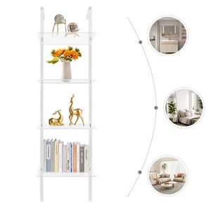 Libreria 4 Livelli Acrilico Scaffale Tipo Scala Scaffale per Piccoli Spazi Organizzatore Trasparente - Foto 1 di 12