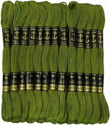 Anchor Threads Cross Stitch Stranded Cotton Thread Hand Embroidery Sewing Green - Image 1 of 4