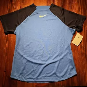 Nike Shirt Donna Medium Dri Fit Maglia Calcio Blu Nera US Dry Strike II - Foto 1 di 9