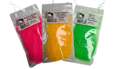 Hareline Electric Ripple Ice Fiber Dubbing Fliegenbinden Baitfisch Lange Fasern - Bild 1 von 4